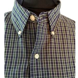 Chaps Men Size Med Easy Care Long Sleeve Plaid Button Down Casual Dress Shirt